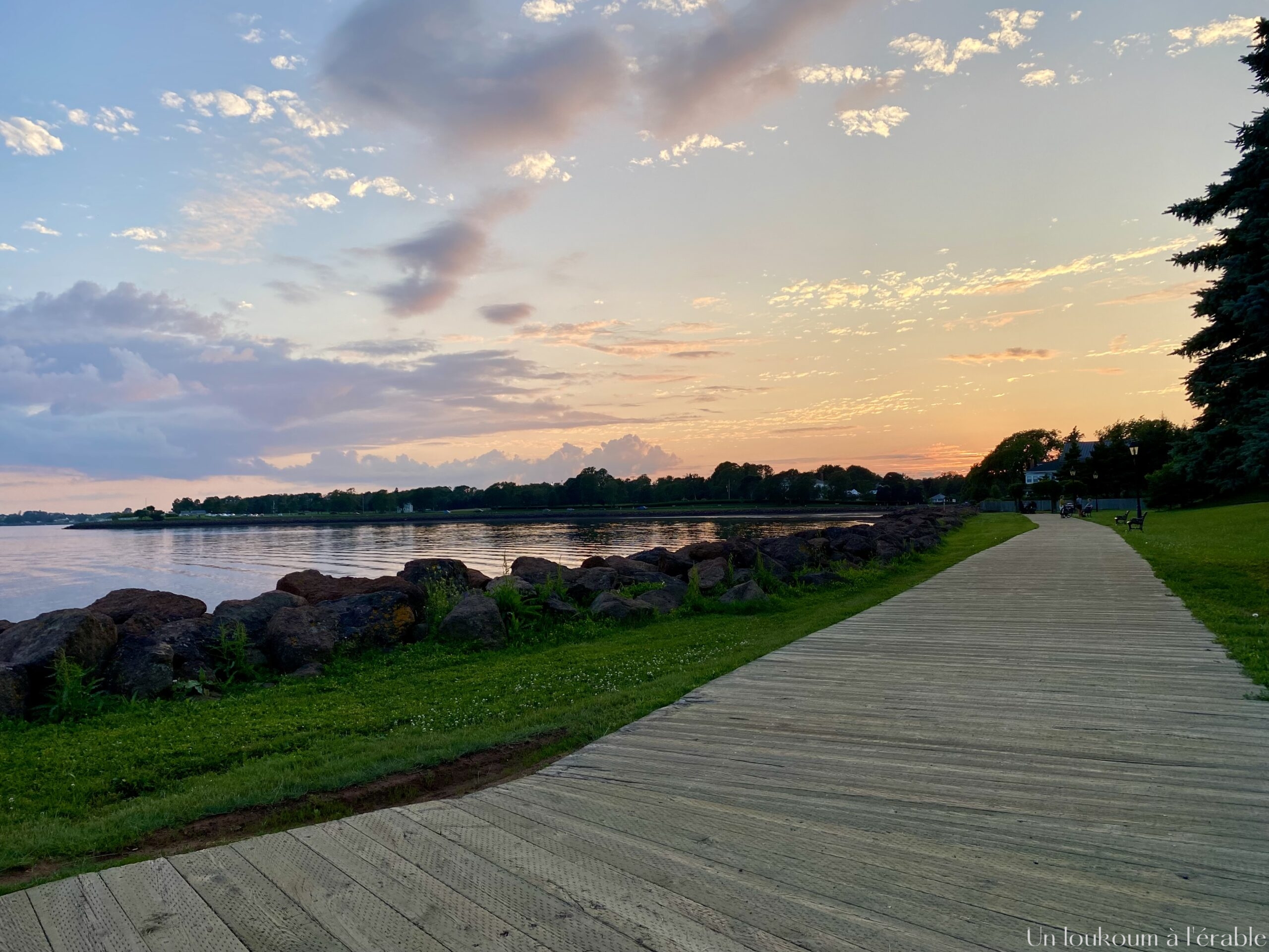 Promenade au coucher de soleil