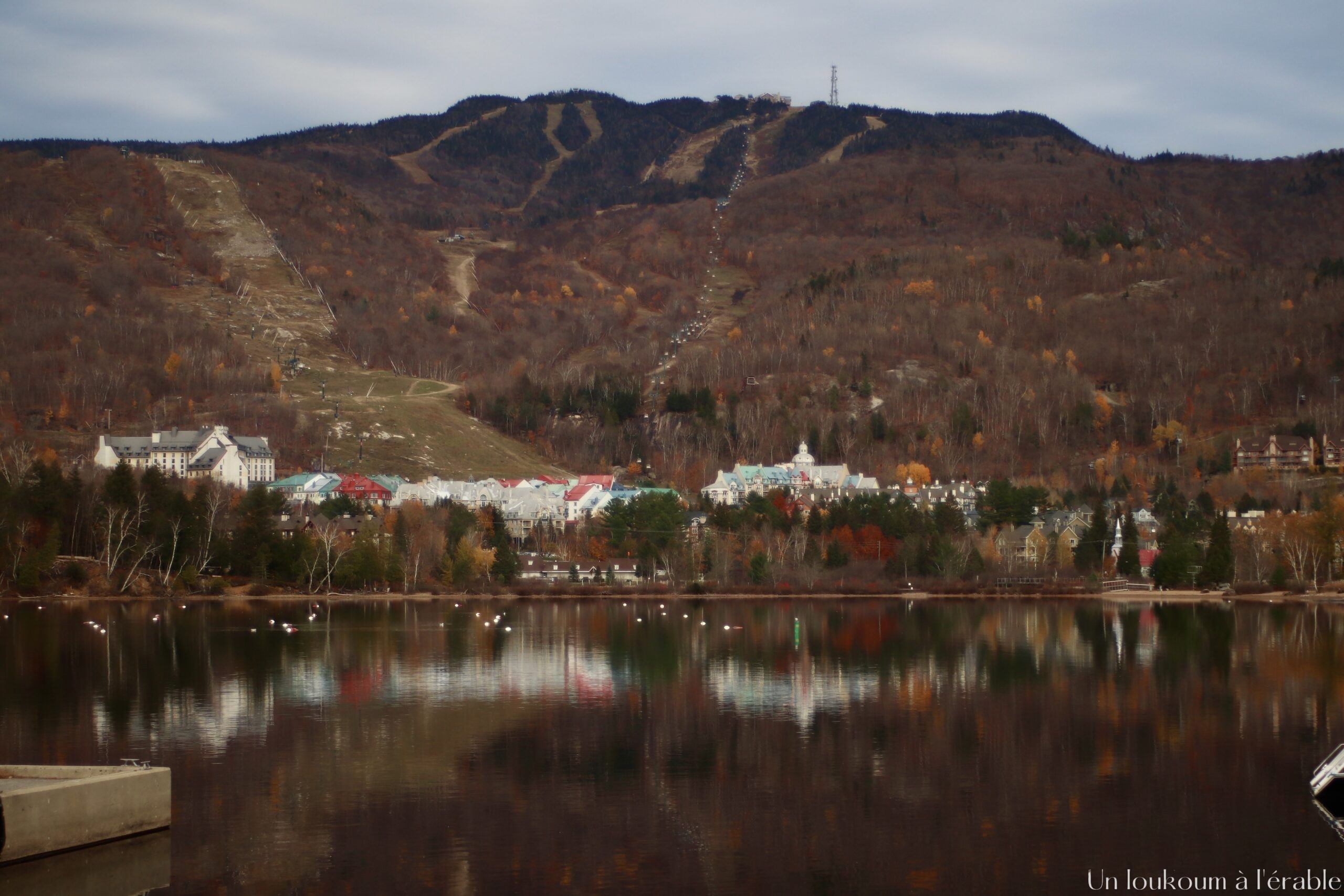 Vue sur le lac et la montagne